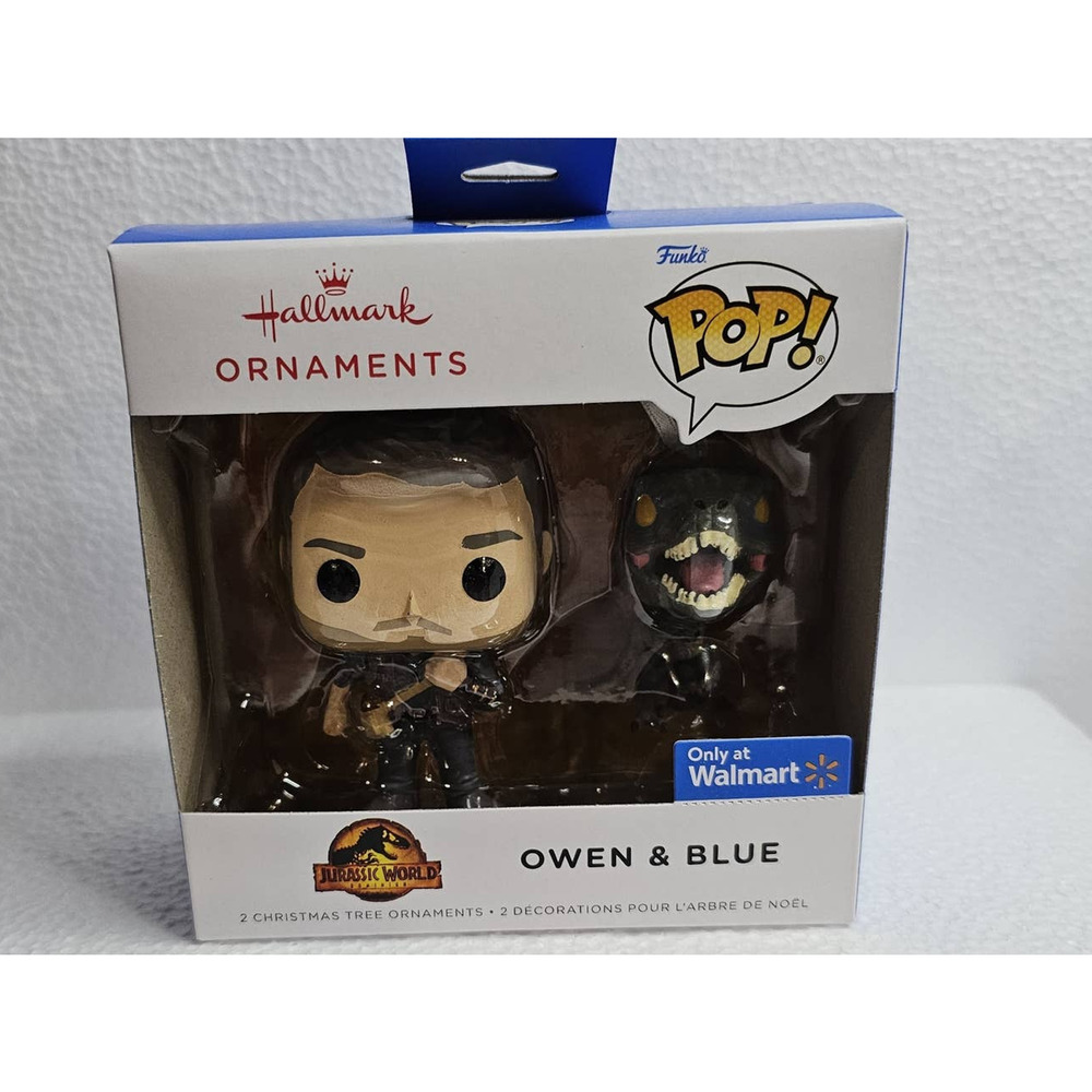 Funko Pop! Hallmark Ornaments Jurassic Park Owen And Blue NWT